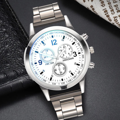 Men's Business Watch - Steel Band Quartz with Bracelet