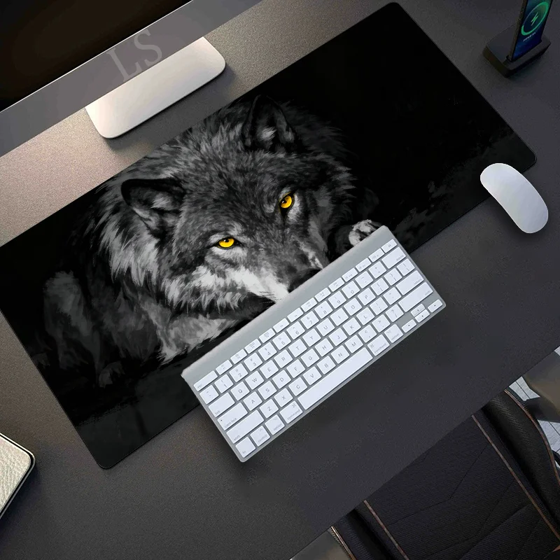 Large Wolf Mouse Pad - XXL Gaming Desk Mat 300x700x2mm