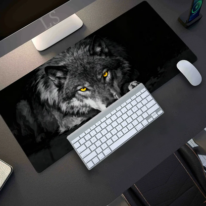 Large Wolf Mouse Pad - XXL Gaming Desk Mat 300x700x2mm