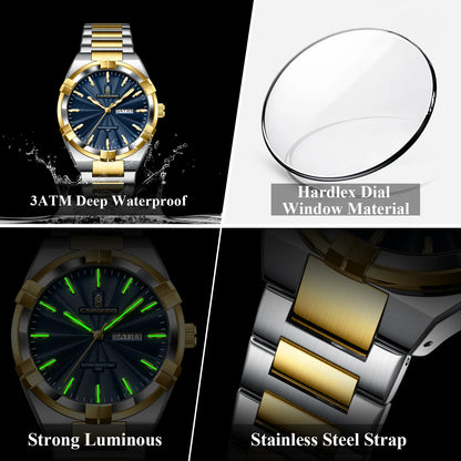 CAREKISO Military Watch - Waterproof Luminous Quartz with Date & Week