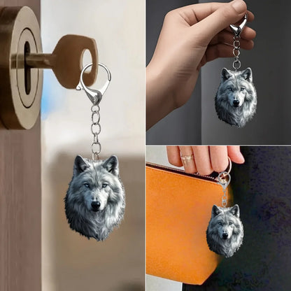 Wolf Head Acrylic Keychain - 30cm 2D Flat Ornament