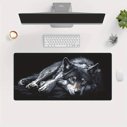 Large Wolf Mouse Pad - XXL Gaming Desk Mat 300x700x2mm
