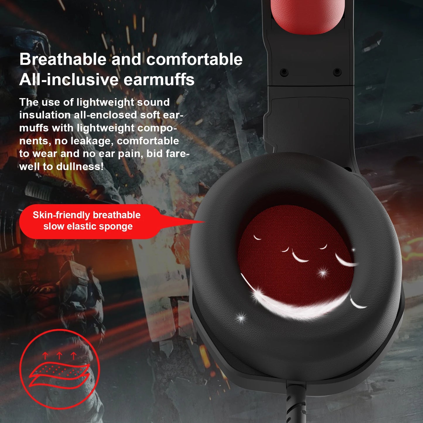 ANIVIA MH602 Gaming Headset - 50mm Drivers, Noise Cancelling Mic, Multi-Platform