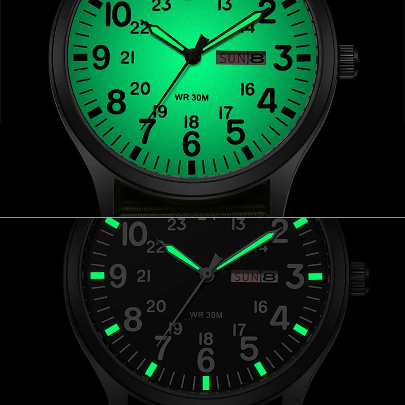 TPW K7101 Field Watch with Nylon Strap and Luminous Hands