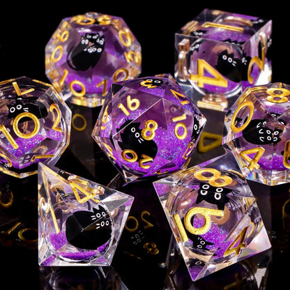 Liquid Core Butterfly DnD Dice Set – 7 Pcs