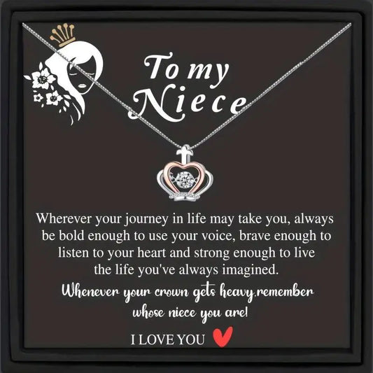 Crown Pendant Necklace - Gift for Niece