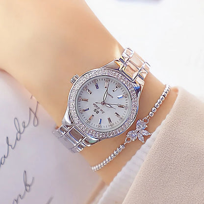 Women’s Stainless Steel Quartz Watch, Gold and Silver Options