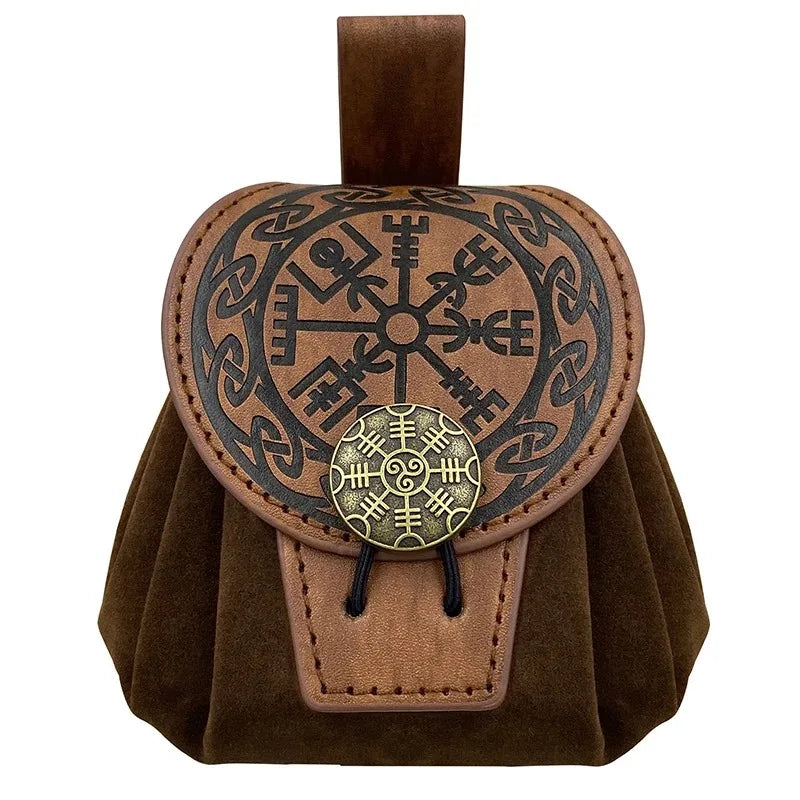 Steampunk Leather Belt Bag - Medieval Coin Purse