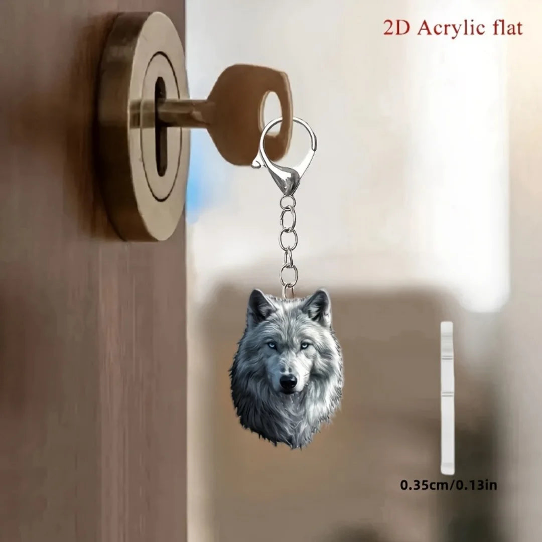 Wolf Head Acrylic Keychain - 30cm 2D Flat Ornament