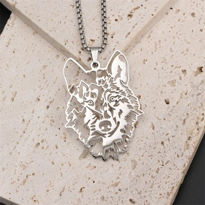 Stainless Steel Wolf Necklace