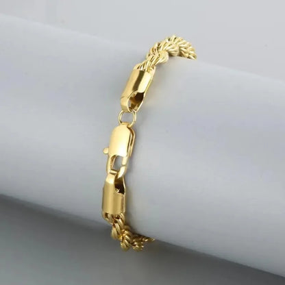 18K Gold Plated Sterling Silver Chain Bracelet