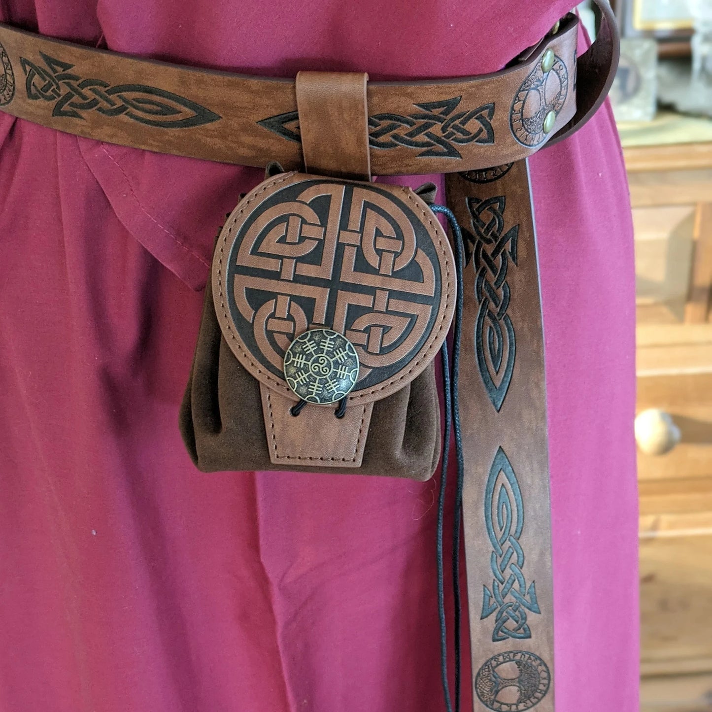 Medieval Leather Belt Bag