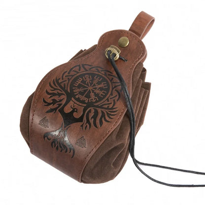 Genuine Leather Dice Bag Tray and Drawstring Pouch for RPG Games