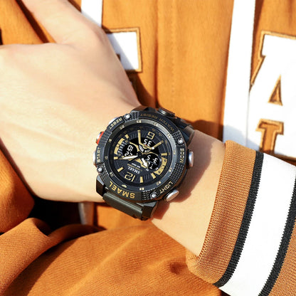 SMAEL 8058 Men’s Analog-Digital Sports Watch with Dual Time and Alarm