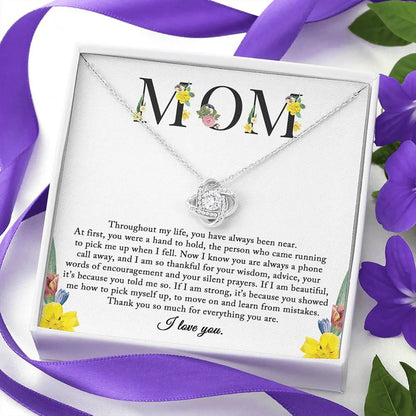 'To My Mom' Cubic Zirconia Pendant Necklace – Gift Box Included
