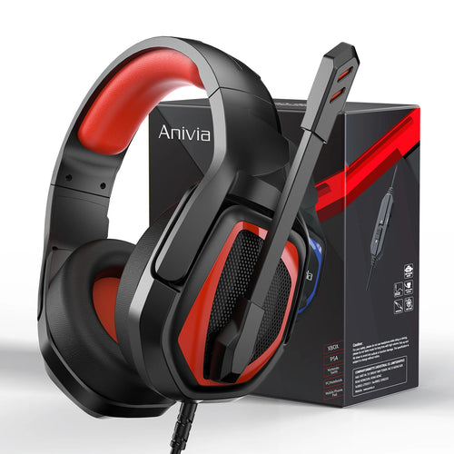 ANIVIA MH602 Gaming Headset - 50mm Drivers, Noise Cancelling Mic, Multi-Platform