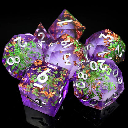 7-Piece Sharp Edge Resin DnD Dice Set – RPG Polyhedral
