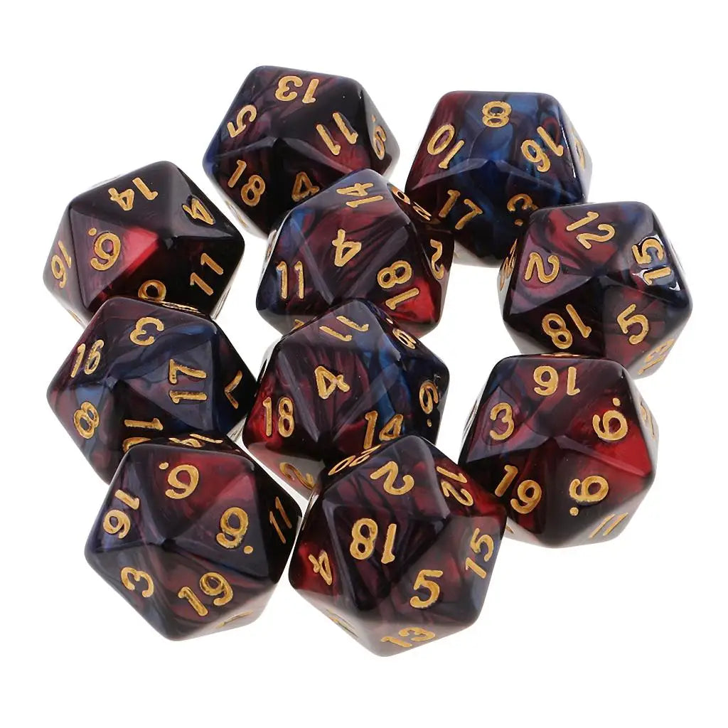 Sharp-Edge Resin Liquid-Core Dice Set for D&D and RPG Games