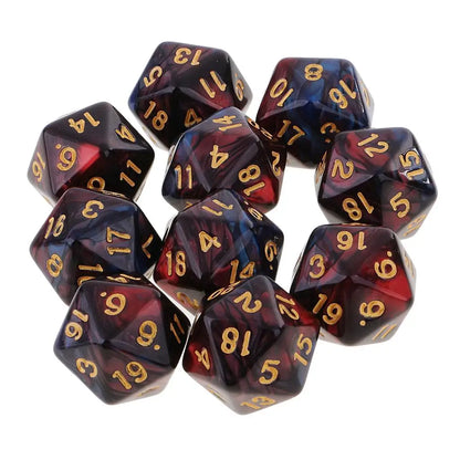 Sharp-Edge Resin Liquid-Core Dice Set for D&D and RPG Games