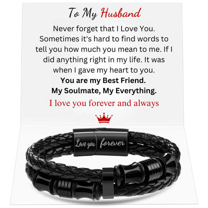 To My Man Stainless Steel Bracelet - Father's Day Gift with Box