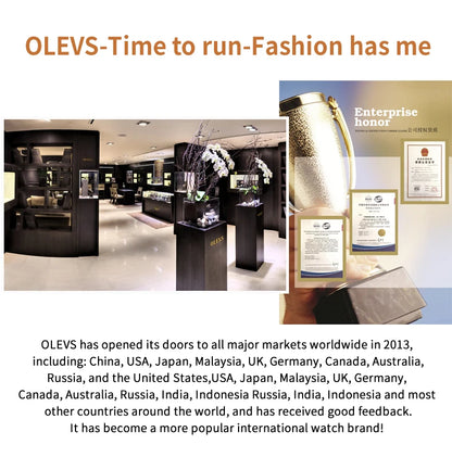 OLEVS 5513 Couple Watch - Stainless Steel, Waterproof, Luxury Gold Diamond, Lover's Pair