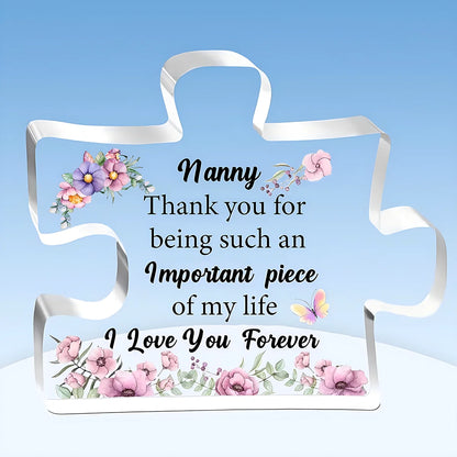 Nana Puzzle Plaque – Acrylic Sign, Nanny/Nan Gift for Mother's Day & Birthday