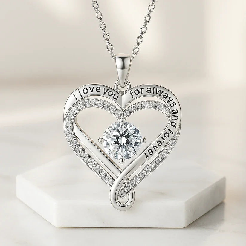 Eternal Heart Necklace - Double Layer Gift Set with Box