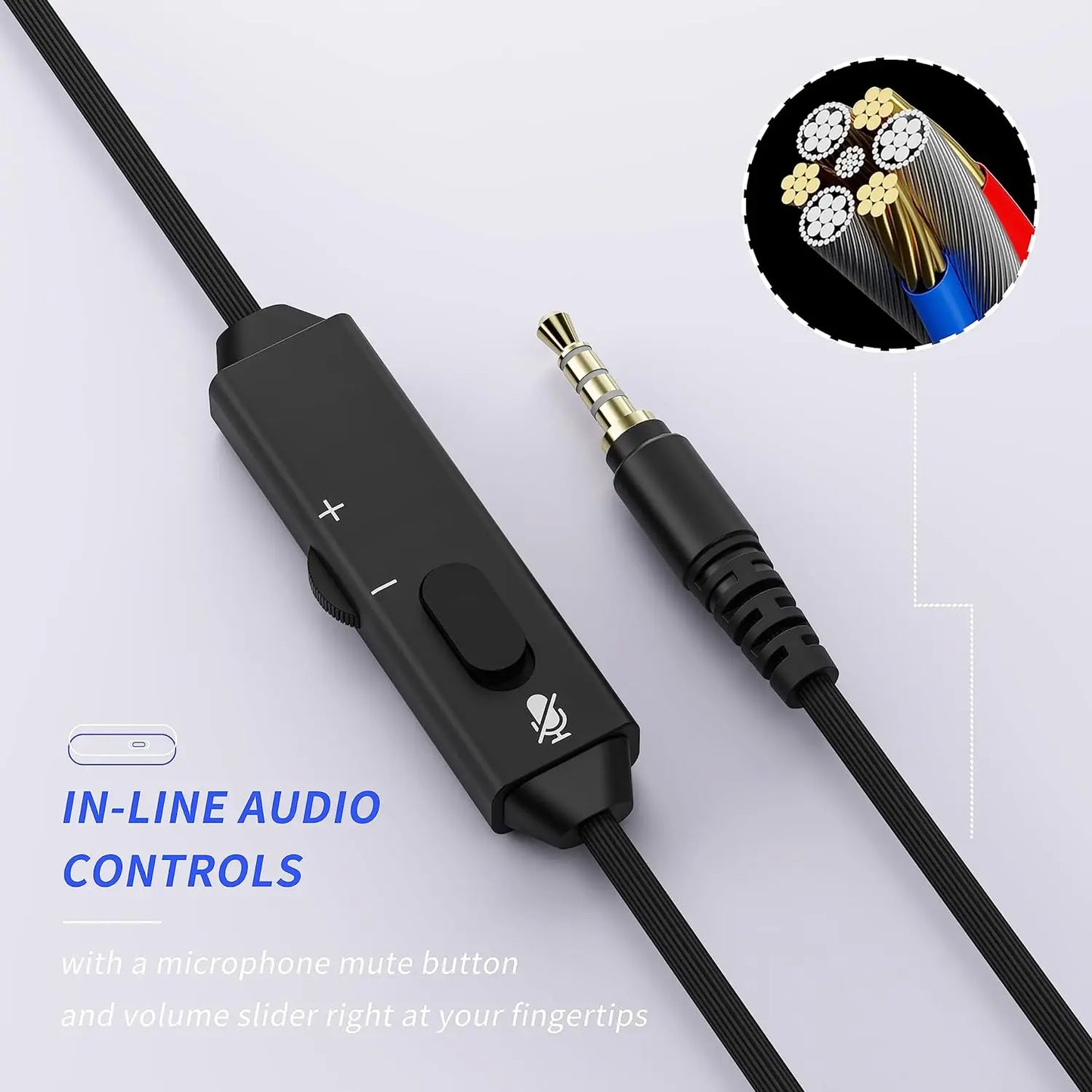 BINNUNE Gaming Headset - 50mm Drivers, Noise Cancelling Mic, Multi-Platform