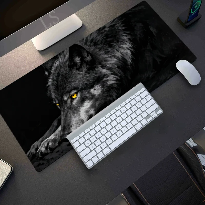 Large Wolf Mouse Pad - XXL Gaming Desk Mat 300x700x2mm