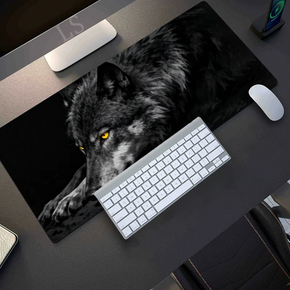 Large Wolf Mouse Pad - XXL Gaming Desk Mat 300x700x2mm