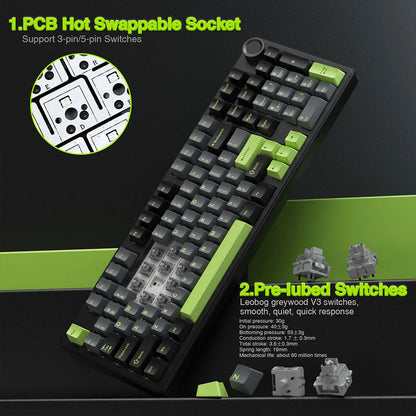 AULA F99PRO Wireless Mechanical Keyboard - Gasket Mount, Hot-Swap, 8000mAh