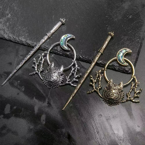 Gothic Wolf Head Hairpin