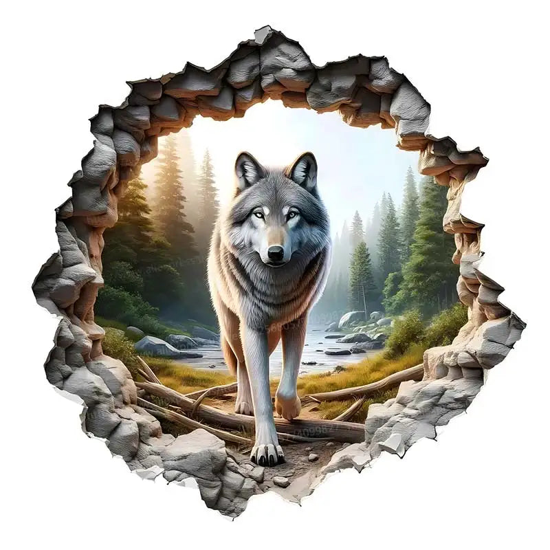 Wolf Wall Sticker - PVC Self-Adhesive Waterproof Decal