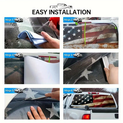 Wolf Face Tailgate Wrap - PVC Weatherproof Matte Car Sticker