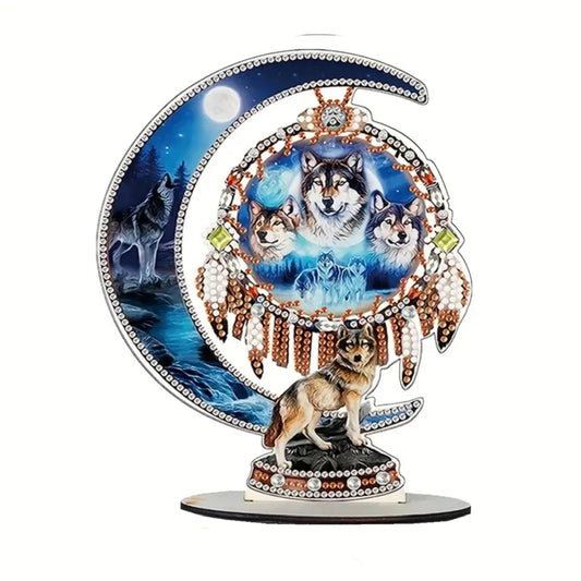 Wolf Diamond Painting Desktop Decoration – DIY Art Kit