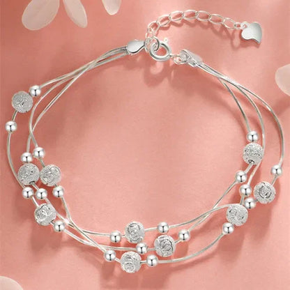 925 Sterling Silver Lucky Beads Bracelet