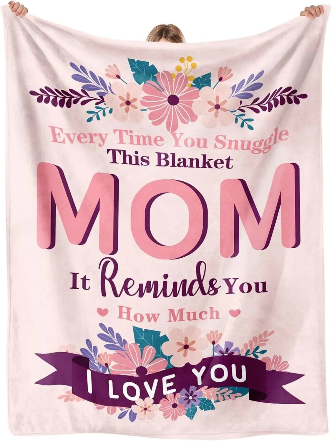 Printed Flannel Throw Blanket – 100% Polyester, Anti-Pill, Multi-Color