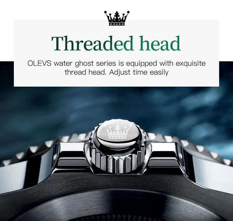 OLEVS 5885 Men's Watch - Luxury, One-Way Rotating Outer Ring, Auto Date, Waterproof, Quartz