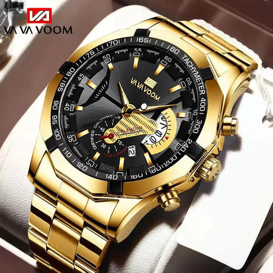 VA VA VOOM VA-238 Men’s Sport Quartz Watch with Stainless Steel Band