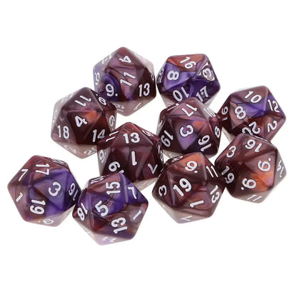 Sharp-Edge Resin Liquid-Core Dice Set for D&D and RPG Games