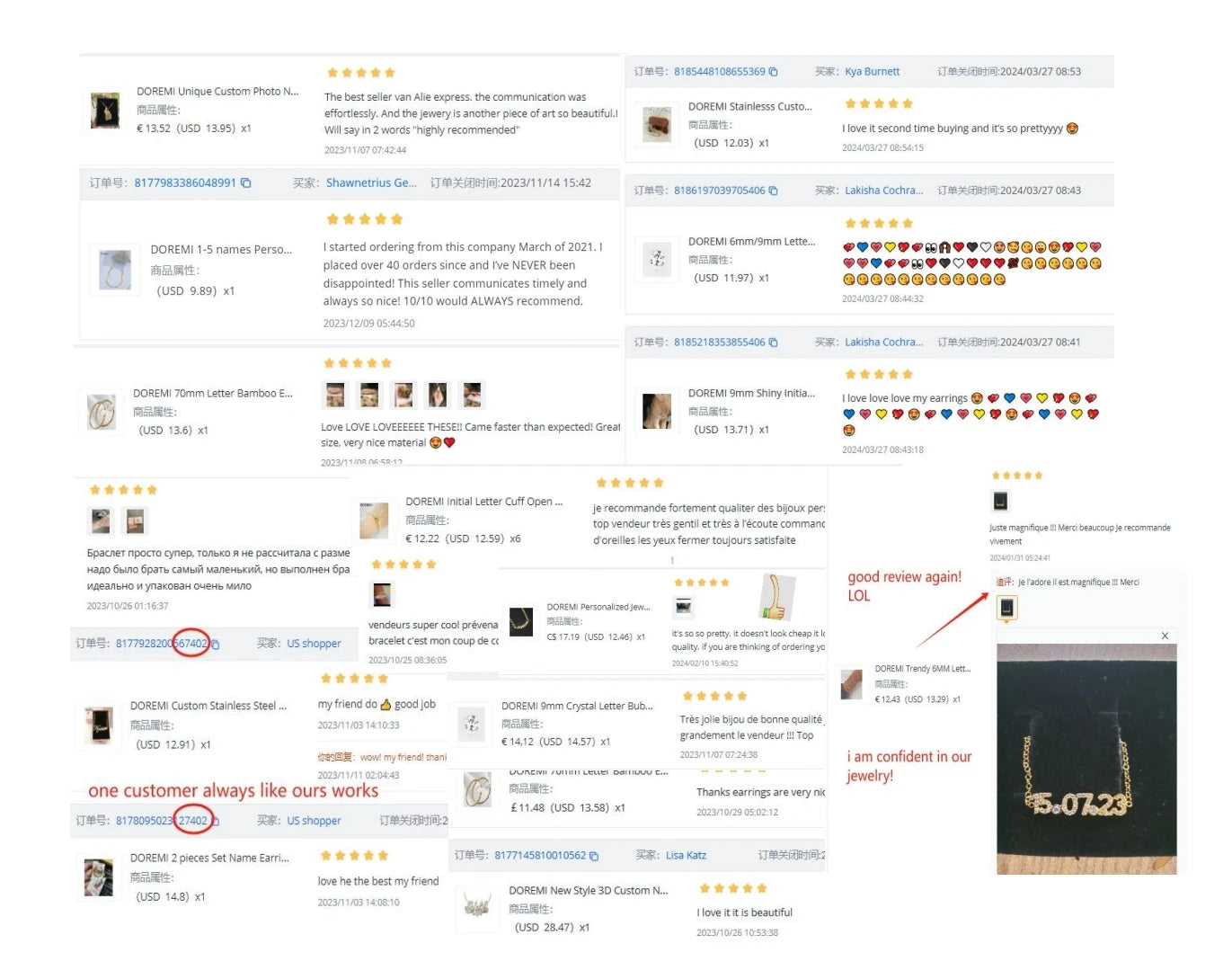 Custom Name Hoop Earrings - Stainless Steel with Crystals