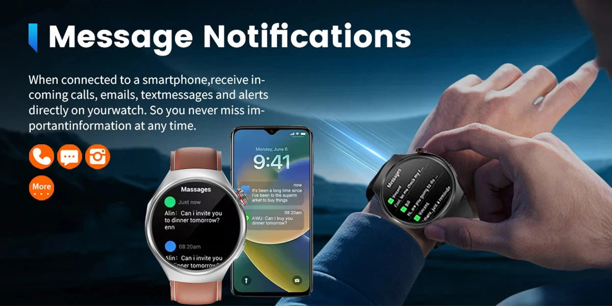 Smart Watch 6 Pro - 1.46" AMOLED NFC Heart Rate IP68 Bluetooth Call