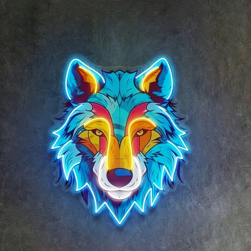 Wolf LED Neon Sign - USB Powered 5V Dimmable Wall Art Decor