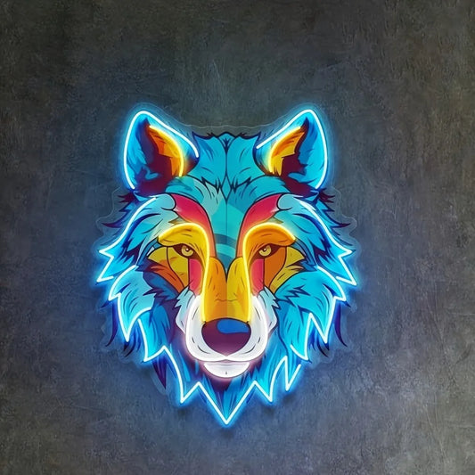 Wolf LED Neon Sign - USB Powered 5V Dimmable Wall Art Decor