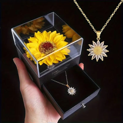 You Are My Sunshine Necklace - Sunflower Gift for Her
