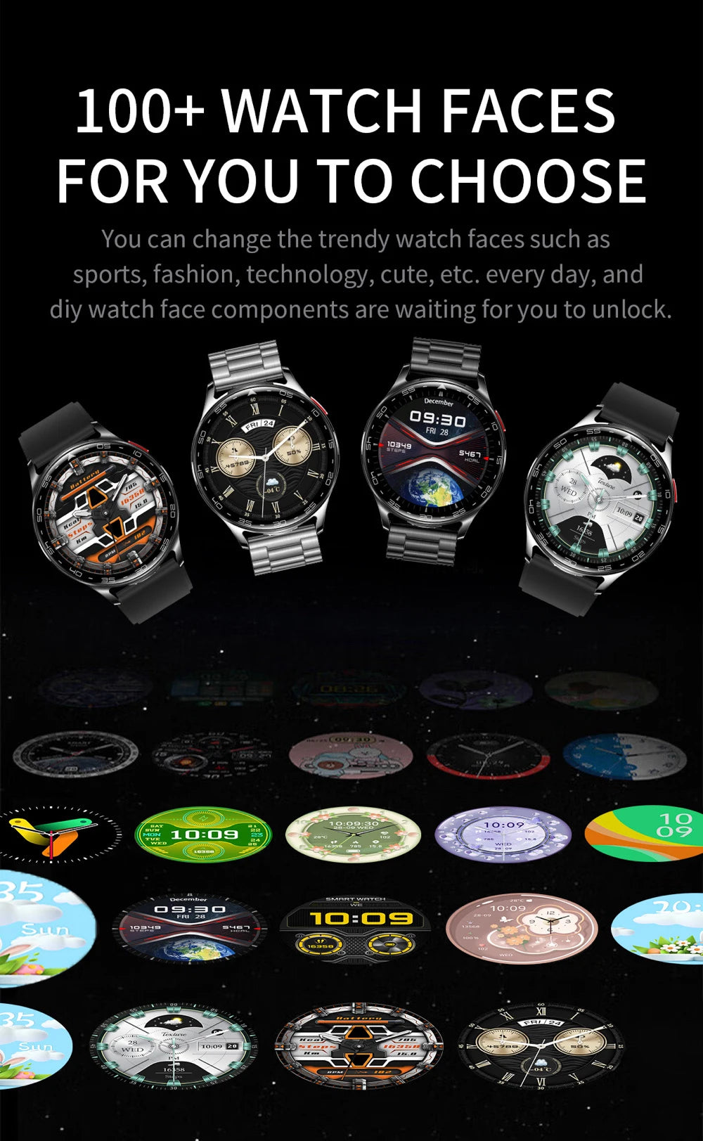 2-in-1 Smartwatch with TWS Earbuds - 1.39" IPS, Heart Rate, IP67, Bluetooth 5.0, 300mAh