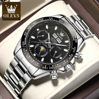 OLEVS 6654 Men's Watch - Automatic Mechanical, Sport, Waterproof, Luminous, Week Calendar