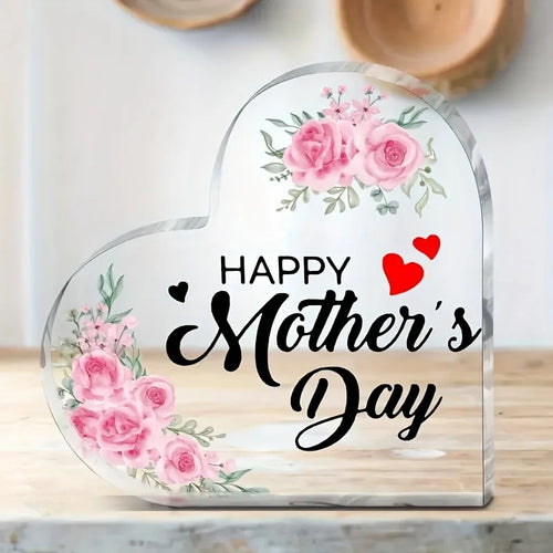 Heart-Shaped Acrylic Plaque – Mom Memorial Gift for Mother's Day & Birthday