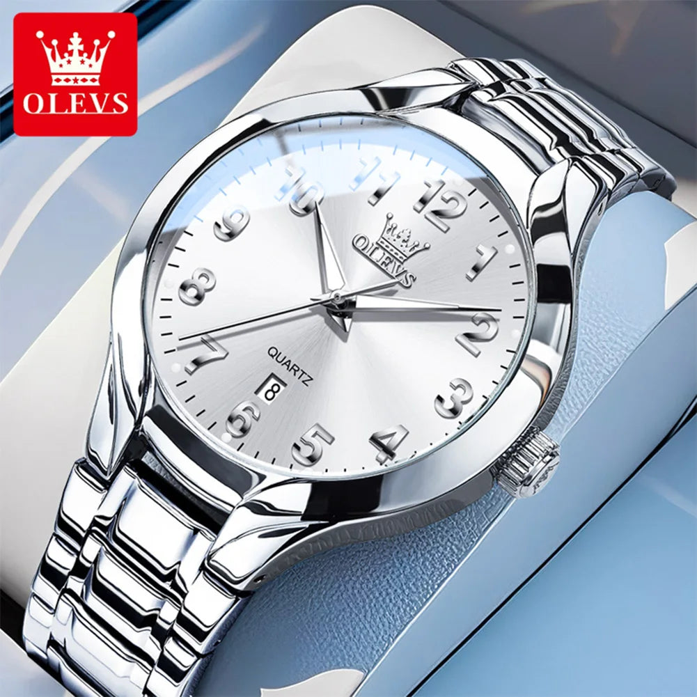 OLEVS 3650 Men’s Quartz Watch with Luminous Hands and Week Display