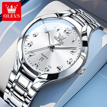 OLEVS 3650 Men’s Quartz Watch with Luminous Hands and Week Display